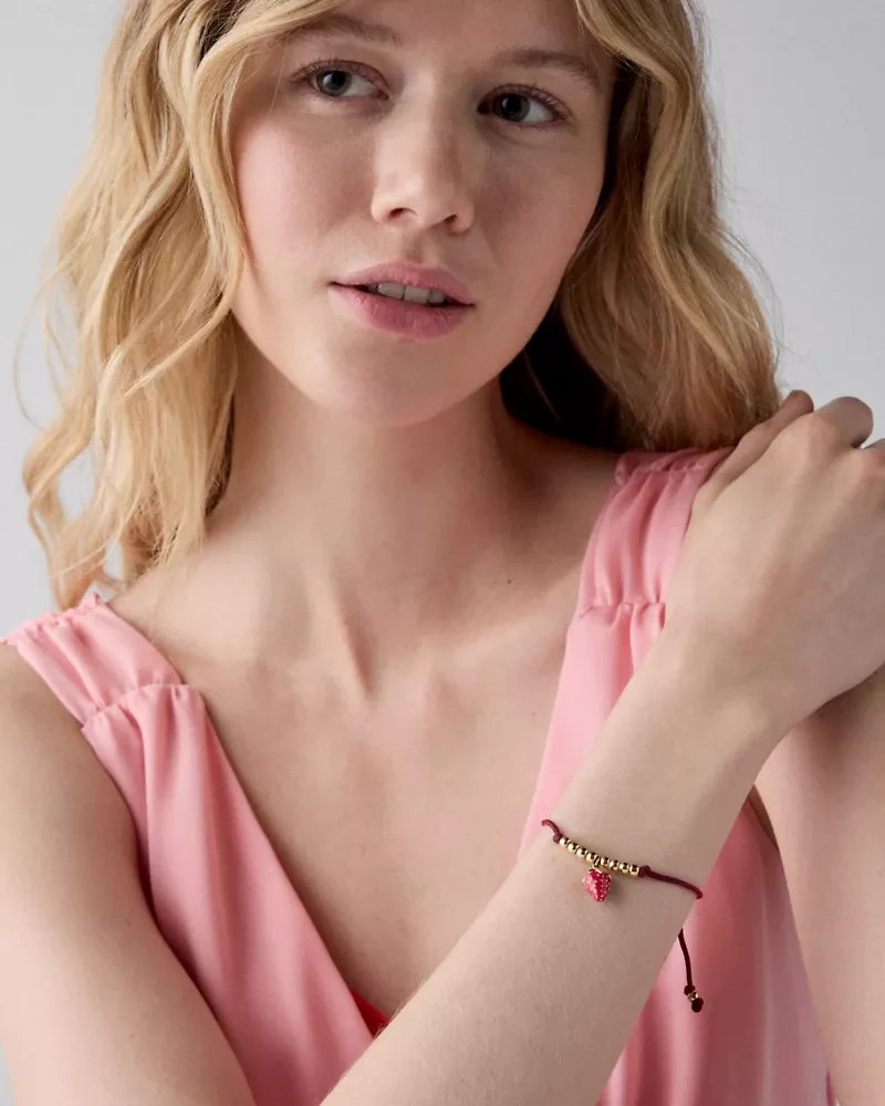Summer Daze Strawberry Cord Bracelet