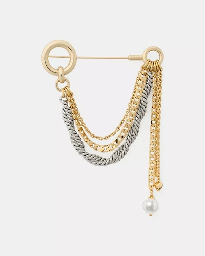 Chain Reaction Chain Brooch
