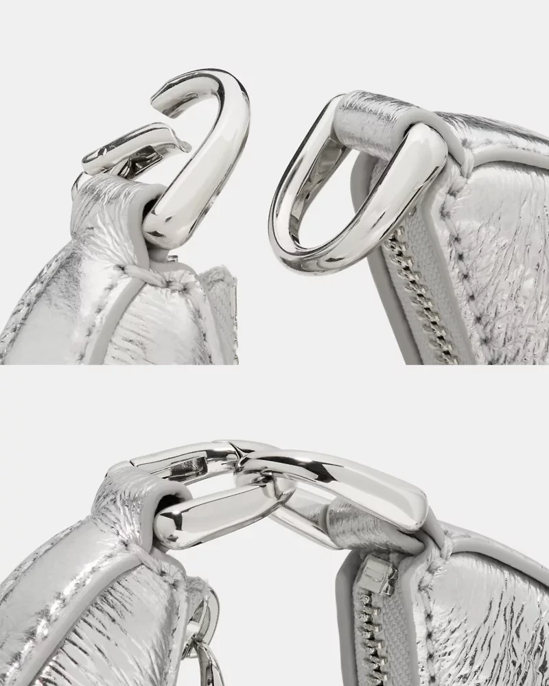 Duo Crinkle Metallic Mini Shoulder