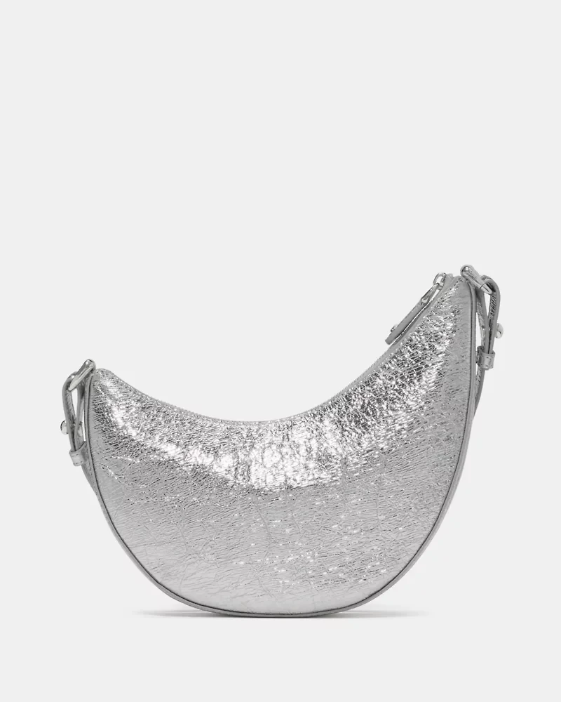 Duo Crinkle Metallic Mini Shoulder