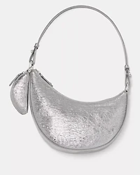 Duo Crinkle Metallic Mini Shoulder