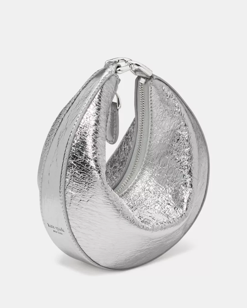 Duo Crinkle Metallic Mini Shoulder