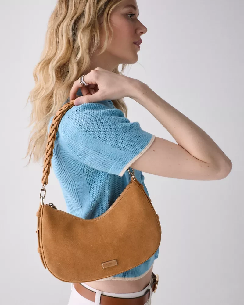 Liv Suede Convertible Shoulder Bag