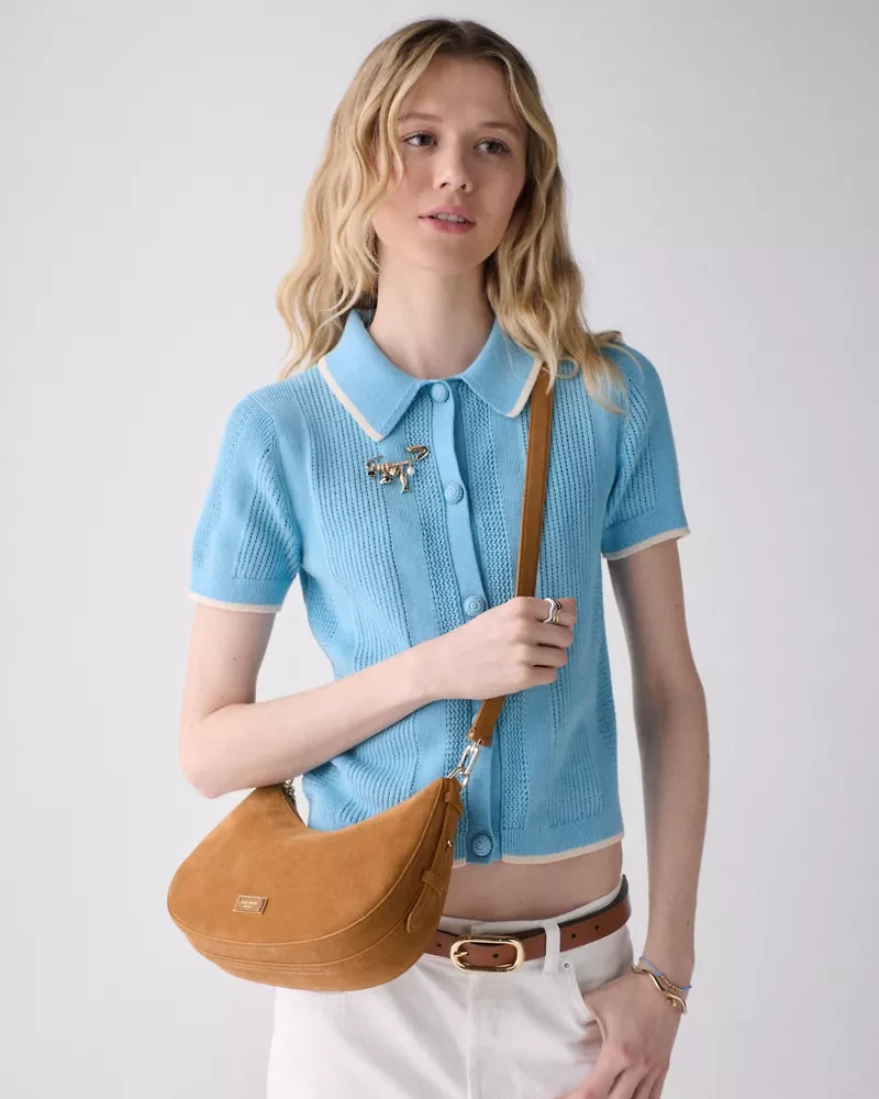 Liv Suede Convertible Shoulder Bag