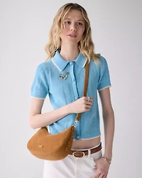 Liv Suede Convertible Shoulder Bag