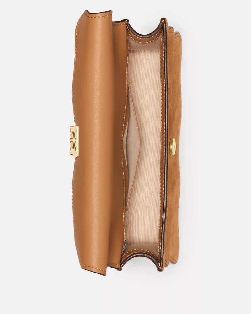 Deco Wavy Suede Mini Crossbody Bag