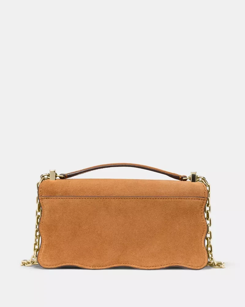 Deco Wavy Suede Mini Crossbody Bag