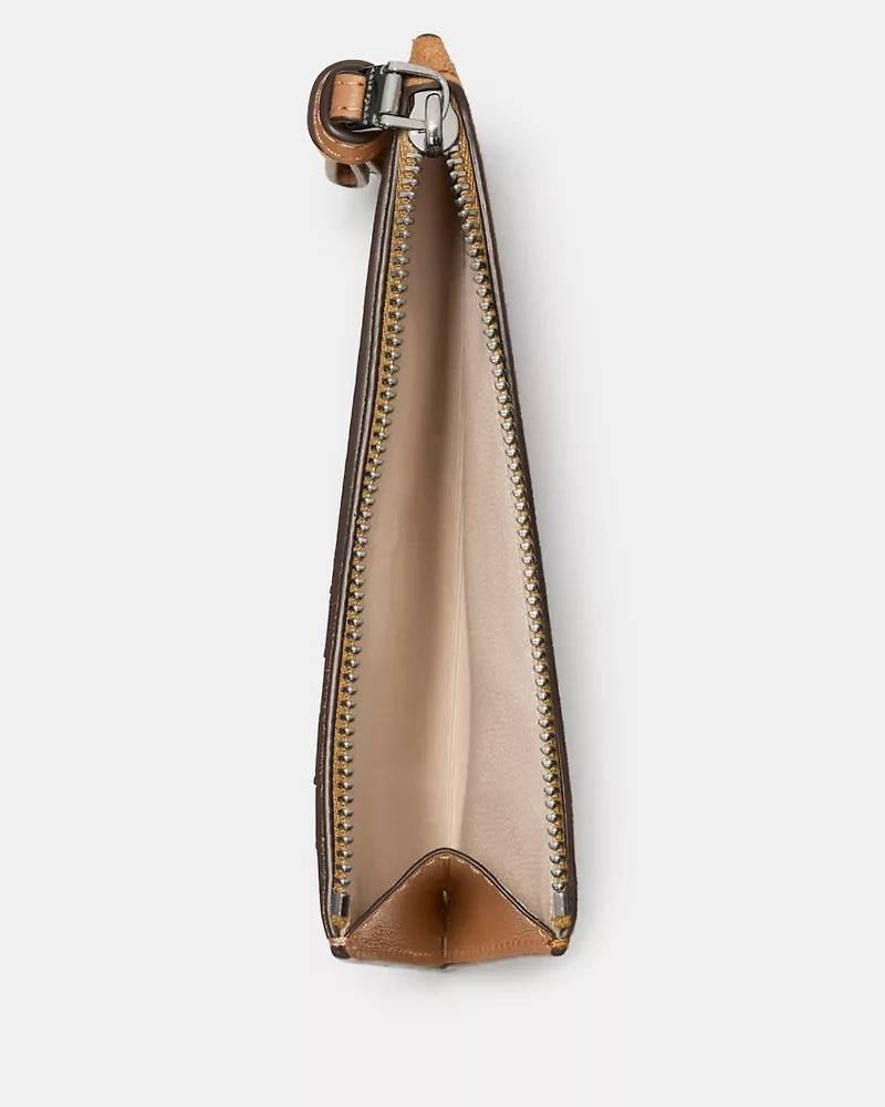 Loop Suede Zip Card Case
