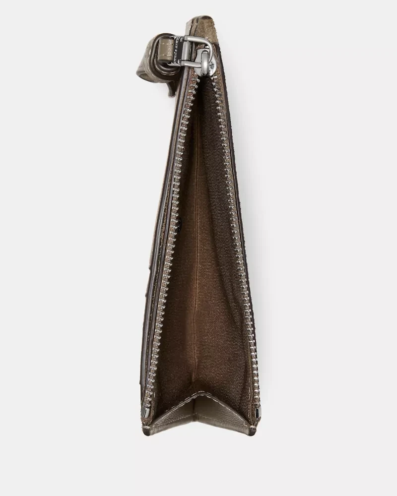 Loop Suede Zip Card Case