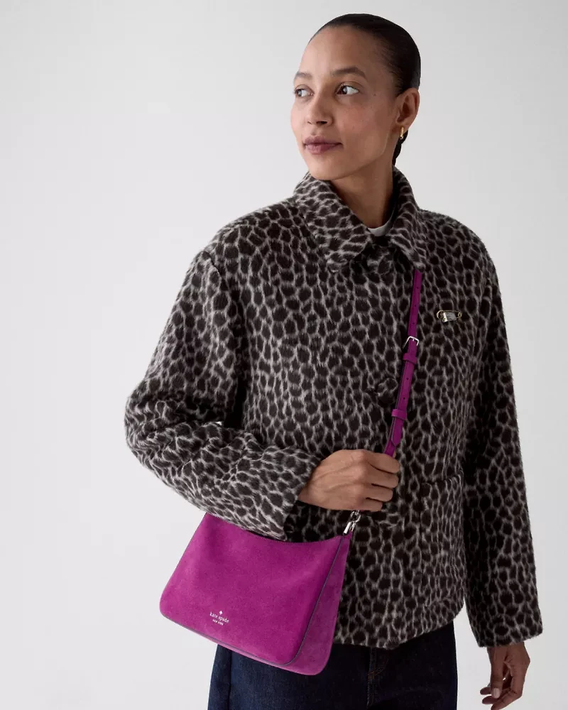 Margot Suede Medium Shoulder Bag