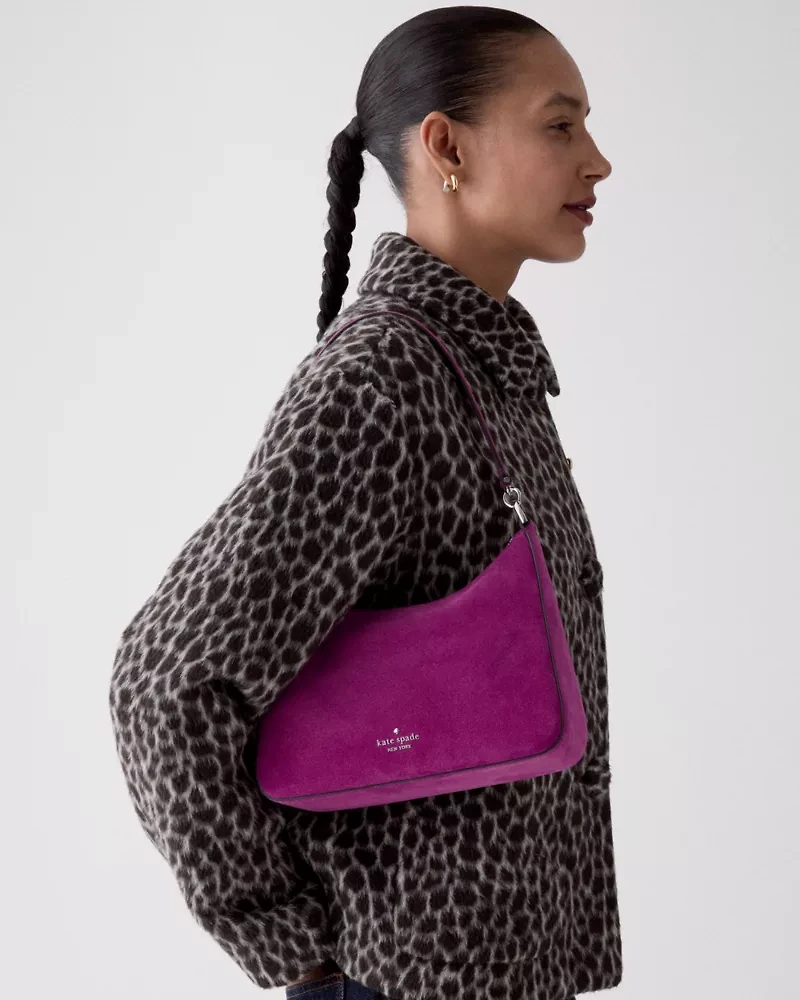 Margot Suede Medium Shoulder Bag