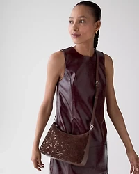 Margot Suede Dots Medium Shoulder Bag
