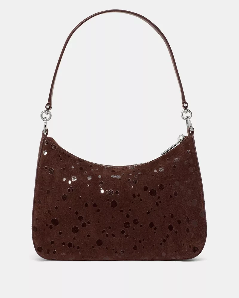 Margot Suede Dots Medium Shoulder Bag