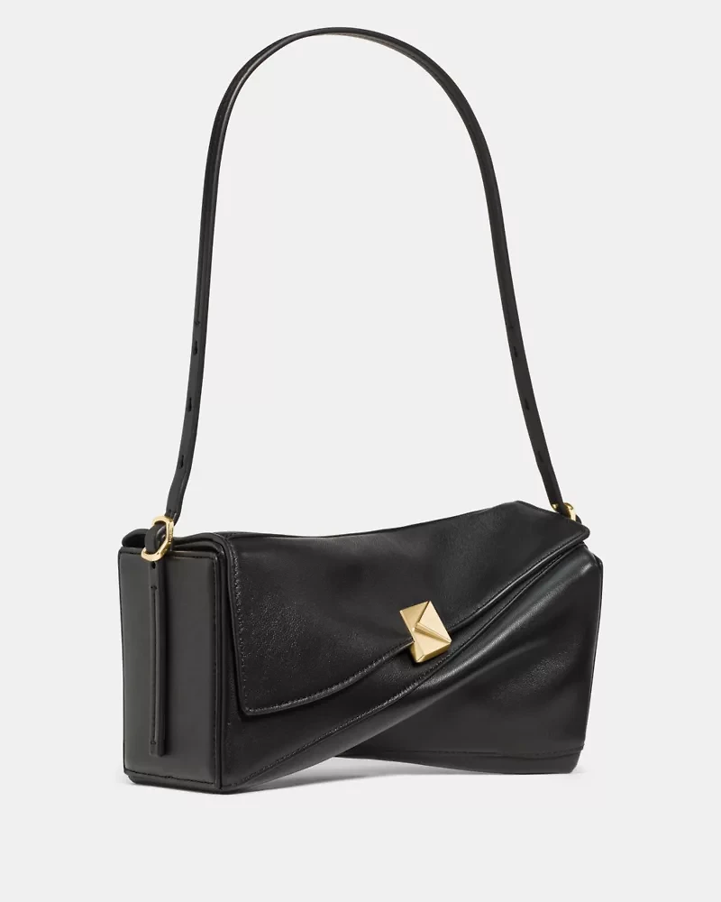 Deco Twisted Flap Shoulder Bag