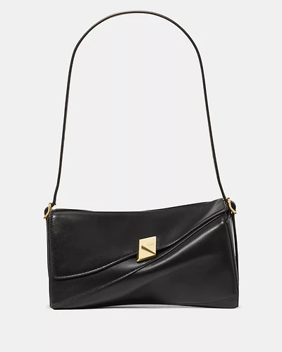 Deco Twisted Flap Shoulder Bag