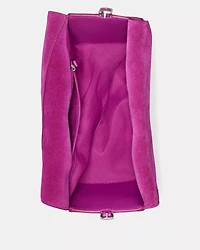 Deco Suede Twisted Flap Shoulder Bag