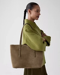 Do It All Suede Zip Tote Bag