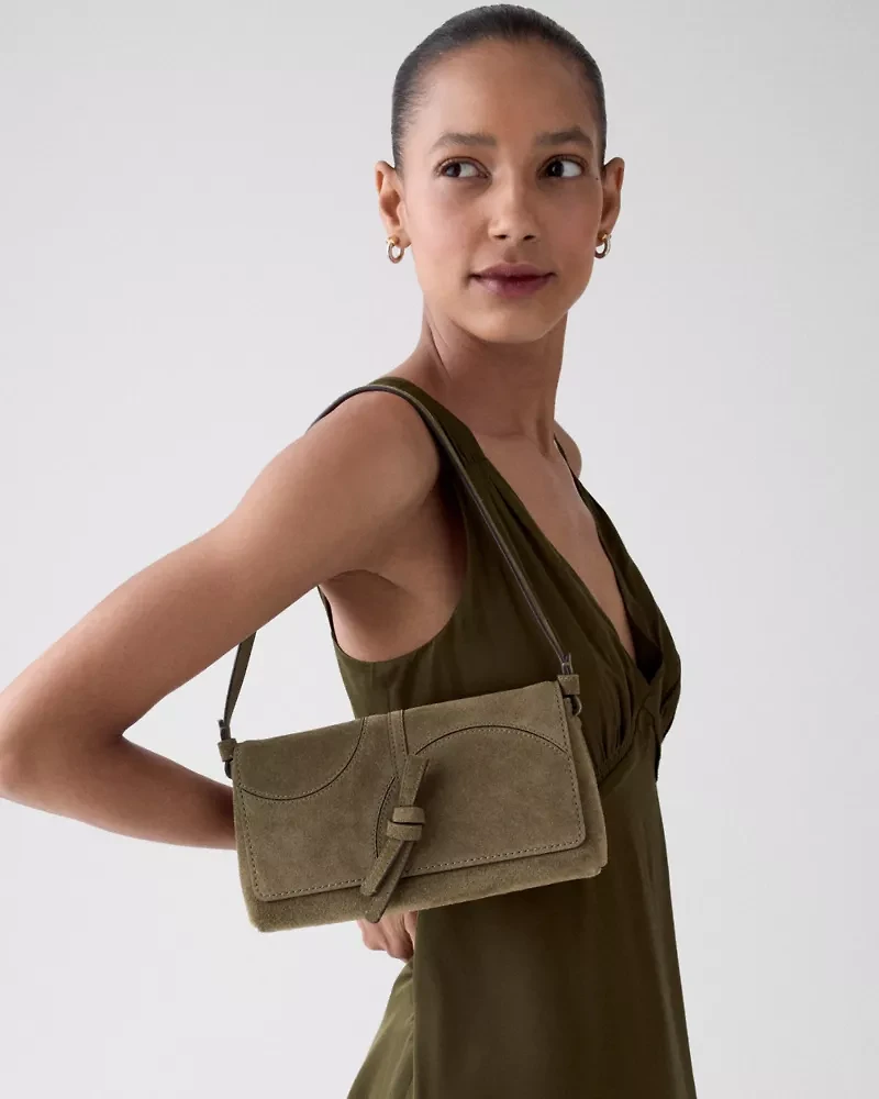 Loop Dot Patchwork Small Flap Shoulder Bag