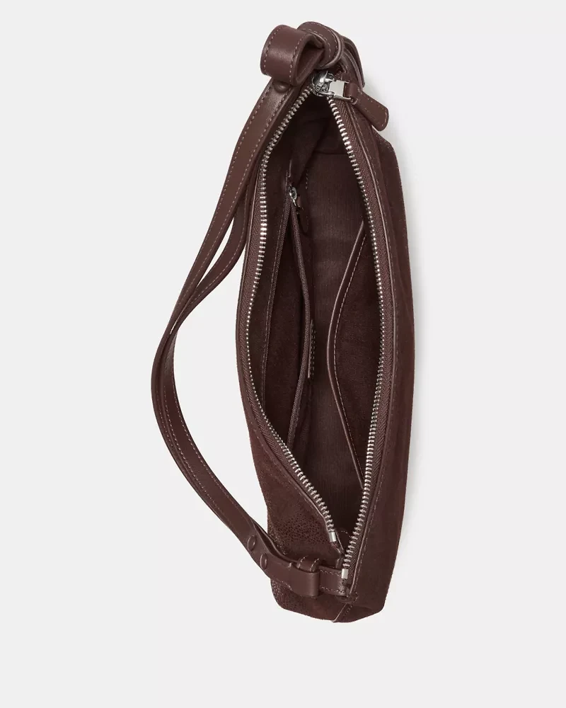 Loop Dot Suede Shoulder Bag