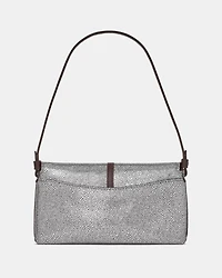 Loop Metallic Dot Suede Small Flap Shoulder Bag