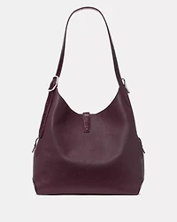 Deco Croc Embossed Large Shoulder Bag