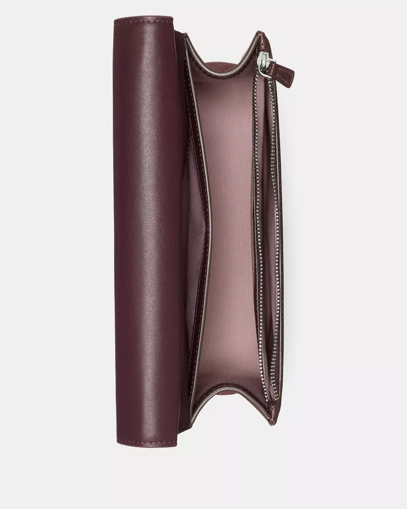 Deco Croc Embossed Chain Shoulder Bag
