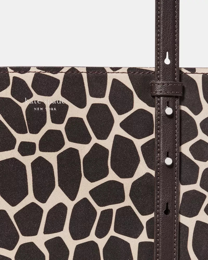 Do It All Giraffe Suede Large Tote Bag