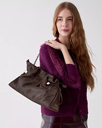 Rio Dot Suede Large Clutch Bag