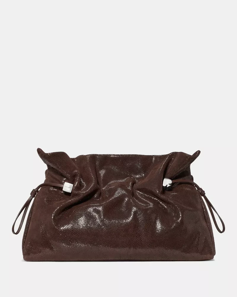 Rio Dot Suede Large Clutch Bag