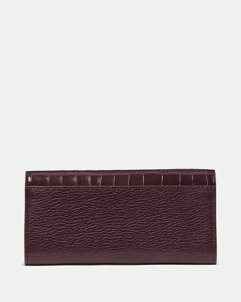 Deco Croc Embossed Large Flap Wallet