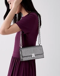 Deco Metallic Dot Suede Mini Crossbody Bag