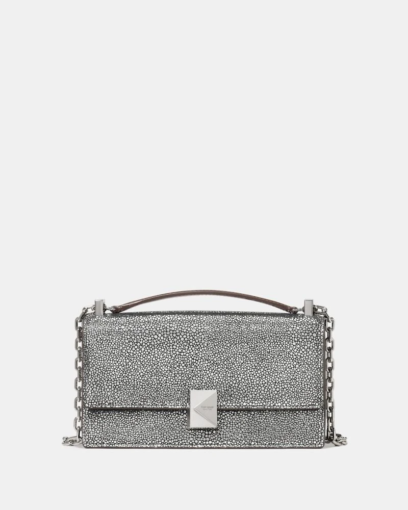 Deco Metallic Dot Suede Mini Crossbody Bag