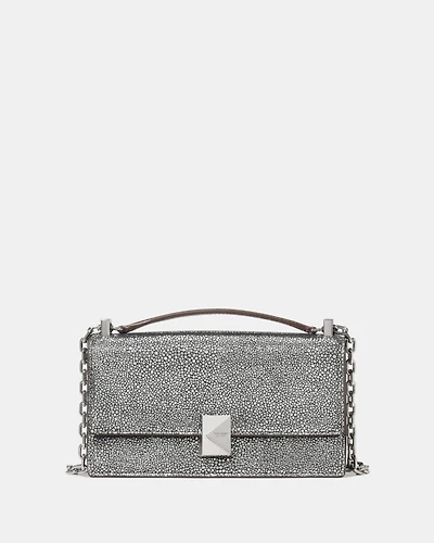 Deco Metallic Dot Suede Mini Crossbody Bag