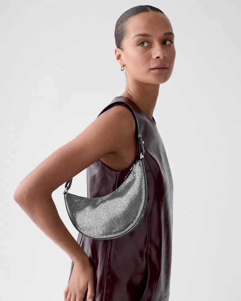 Duo Metallic Dot Suede Mini Shoulder Bag