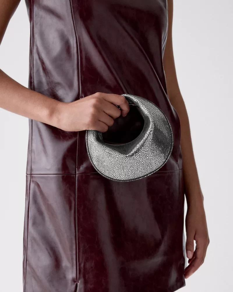 Duo Metallic Dot Suede Mini Shoulder Bag