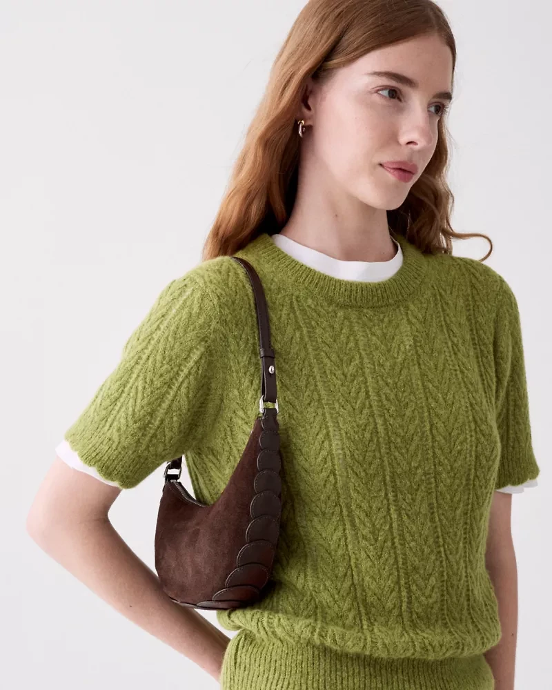 Duo Dot Suede Mini Shoulder Bag