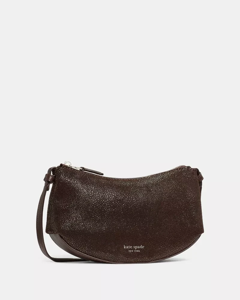 Loop Dot Suede Crossbody Bag