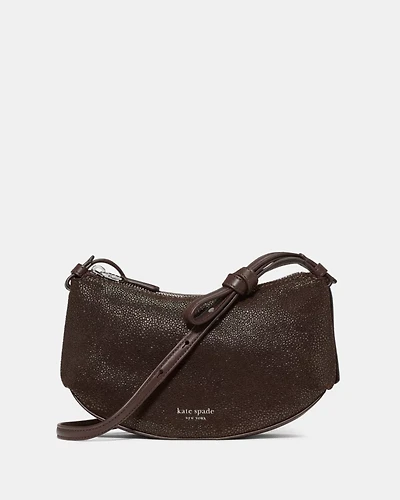 Loop Dot Suede Crossbody Bag