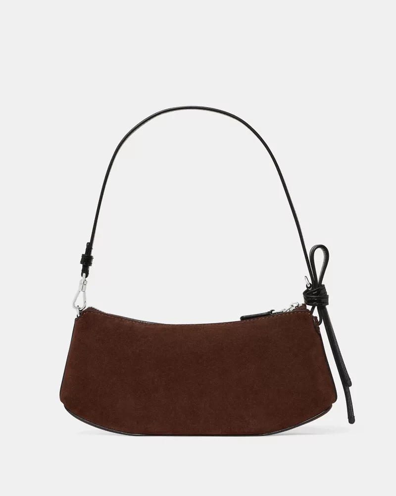 Loop Suede And Shiny Leather Mini Bag