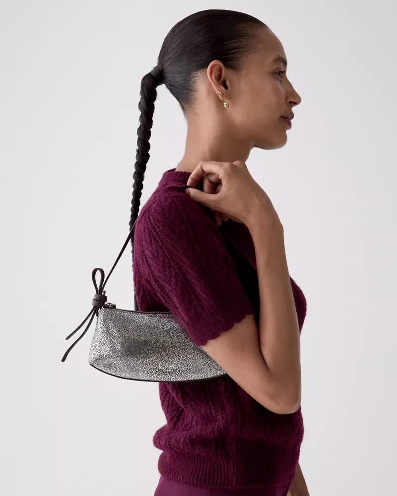 Loop Metallic Dot Suede Mini Bag