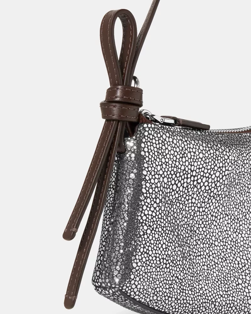 Loop Metallic Dot Suede Mini Bag