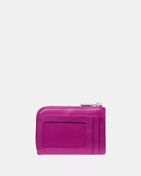 Suede Mini Zip Card Case