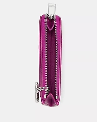 Suede Mini Zip Card Case