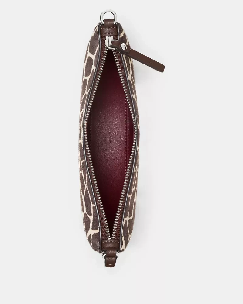 Wink Giraffe Suede Wristlet