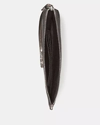 Zippy Metallic Dot Suede Wristlet