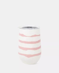 Pink Goddess Stripe Wine Tumbler
