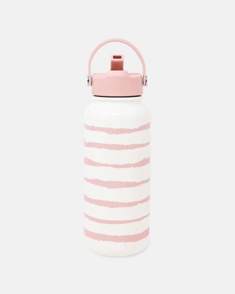 Pink Goddess Stripe Water Bottle 