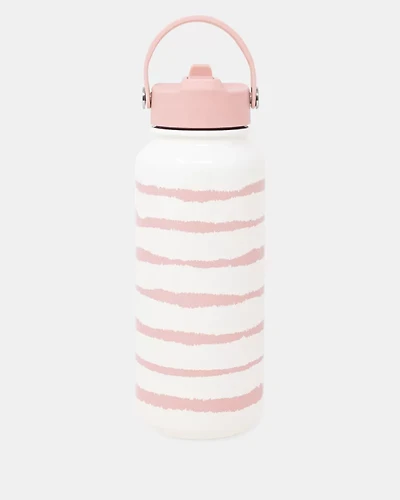 Pink Goddess Stripe Water Bottle 
