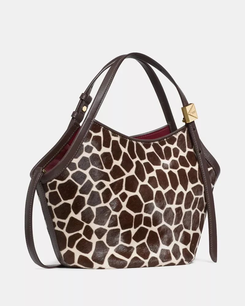 Deco Giraffe Haircalf Small Tulip Tote Bag