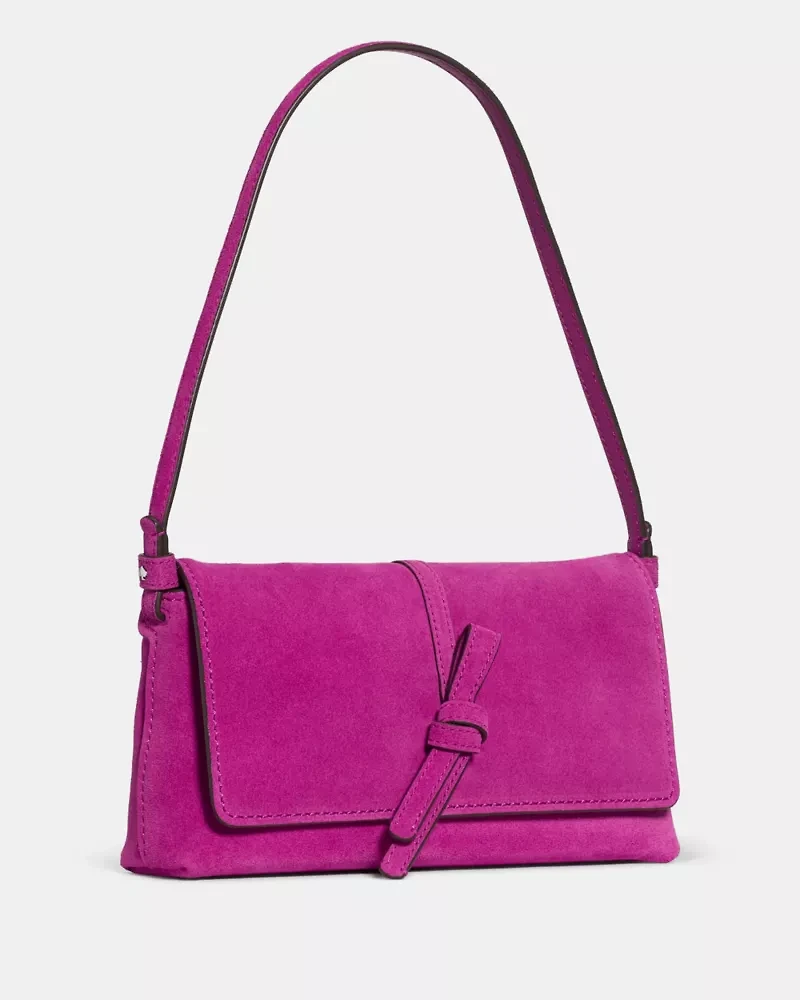 Loop Suede Small Flap Shoulder Bag
